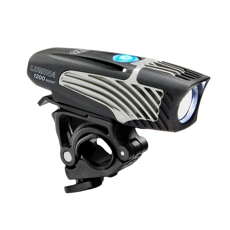 NiteRider Lumina 1200 Boost bike headlight on its handlebar mount